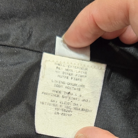 Vintage Talbots Cream Black Wool Blend Houndstooth Collarless Blazer Preppy - Picture 9 of 11